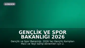 Gençlik ve Spor Bakanlığı 2026 Yaz Gençlik Kampları 2. Etap Sonuçlarını Duyurdu