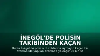 İnegöl'de Polisin Takibinden Kaçan Araçta 20 Bin Sentetik Hap Ele Geçirildi
