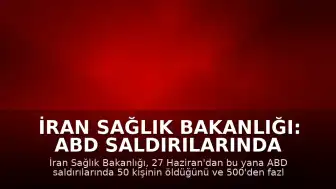 İran Sağlık Bakanlığı: ABD Saldırılarında 50 Kişi Hayatını Kaybetti