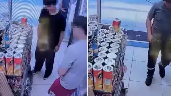 İstanbul'da Akaryakıt İstasyonunda Çocukların Ateşle Oynadığı Anlar Kamerada