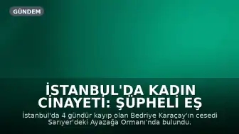 İstanbul'da Kadın Cinayeti: Şüpheli Eş Tutuklandı