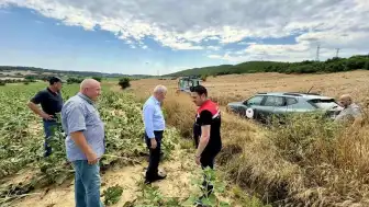Keşan'da Şiddetli Hava Koşulları Sonrası Tarım Arazilerinde İnceleme Başlatıldı