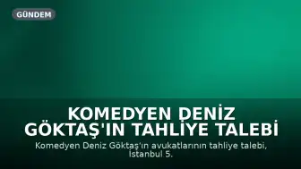 Komedyen Deniz Göktaş'ın Tahliye Talebi Mahkeme Tarafından Reddedildi
