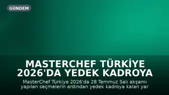 MasterChef Türkiye 2026'da Yedek Kadroya Kalan Yarışmacılar Belli Oldu