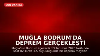 Muğla Bodrum'da Deprem Gerçekleşti