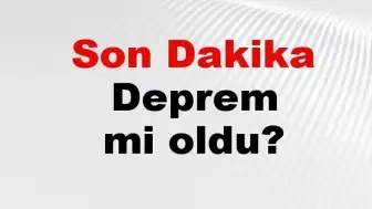 Muğla Datça'da Deprem Meydana Geldi