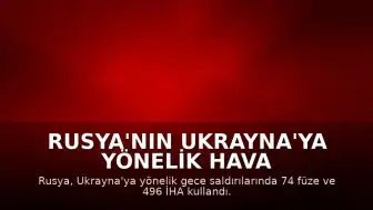 Rusya'nın Ukrayna'ya Yönelik Hava Saldırıları: 74 Füze ve 496 İHA Kullanıldı