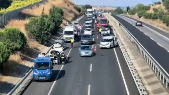 Tekirdağ-İstanbul Kara Yolunda 7 Aracın Karıştığı Zincirleme Kaza: 1 Yaralı