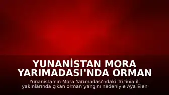 Yunanistan Mora Yarımadası'nda Orman Yangını: Aya Eleni Köyü Tahliye Edildi