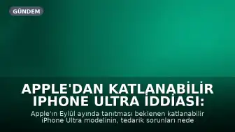 Apple'dan Katlanabilir iPhone Ultra İddiası: Sınırlı ABD Piyasası ve Yüksek Fiyat Beklentisi