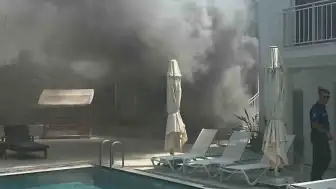 Bodrum'da Otel Avlusunda Çıkan Yangın Kontrol Altına Alındı