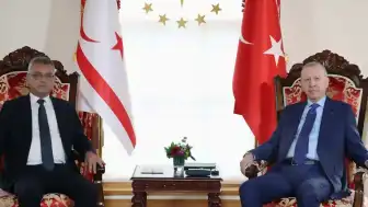 Cumhurbaşkanı Erdoğan, KKTC Cumhurbaşkanı Erhürman ve Başbakan Üstel ile Görüştü