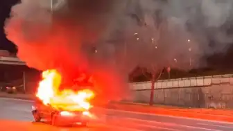 Eskişehir-Ankara Karayolunda Seyir Halindeki Otomobil Alev Aldı: Sürücü Yaralandı