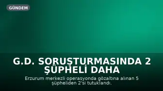 G.D. soruşturmasında 2 şüpheli daha tutuklandı