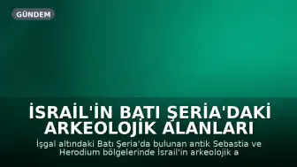 İsrail'in Batı Şeria'daki Arkeolojik Alanları Silah Olarak Kullandığı İddiası