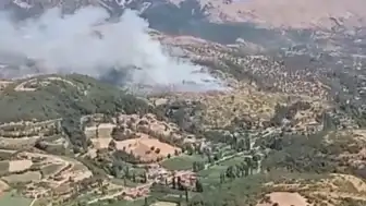 İzmir'in Kiraz İlçesinde Ormana Sıçrayan Yangınla Mücadele Sürüyor