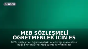 MEB Sözleşmeli Öğretmenler İçin Eş Durumu Tayin Başvuruları Başladı
