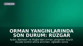 Orman Yangınlarında Son Durum: Rüzgar Tehlikesi Devam Ediyor