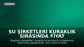 Su Şirketleri Kuraklık Sırasında Fiyat Artışı Yapabilecek: "Su Yüzsüzlüğü" Başlığıyla Haber Oldu
