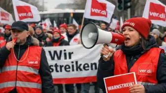 Almanya Hamburg Limanı'nda 48 Saatlik Uyarı Grevi Başladı