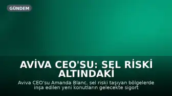 Aviva CEO'su: Sel Riski Altındaki Yeni Konutlar Sigortalanamaz Hale Gelebilir