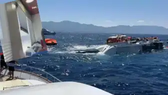 Girne'deki Gemi Faciasına İlişkin Yeni Görüntüler Ortaya Çıktı: Kızağın Kırık Olduğu Anlar Kamerada