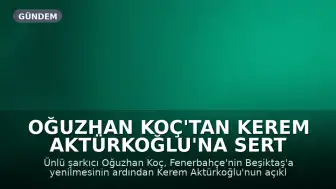 Oğuzhan Koç'tan Kerem Aktürkoğlu'na Sert Tepki: "Utanıyoruz Deyin!"