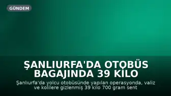 Şanlıurfa'da Otobüs Bagajında 39 Kilo 700 Gram Uyuşturucu Ele Geçirildi, 1 Şüpheli Gözaltına Alındı