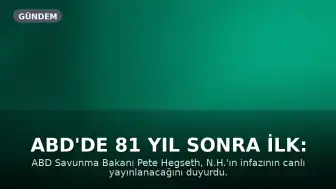 ABD'de 81 Yıl Sonra İlk: N.H.'ın İnfazı Canlı Yayınlanacak