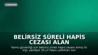 Belirsiz Süreli Hapis Cezası Alan İki Kişi 20 Yıl Sonra Serbest Bırakıldı