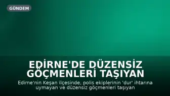 Edirne'de Düzensiz Göçmenleri Taşıyan Otomobil Binaya Çarptı: 2 Yaralı