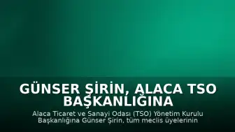 Günser Şirin, Alaca TSO Başkanlığına Yeniden Seçildi