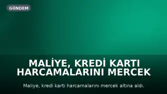 Maliye, Kredi Kartı Harcamalarını Mercek Altına Aldı: İzne Muhtaç İşlemler İnceleniyor