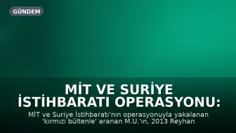 MİT ve Suriye İstihbaratı Operasyonu: M.U. Sınırda Yakalandı, 2015 Suikast Planı Ortaya Çıktı
